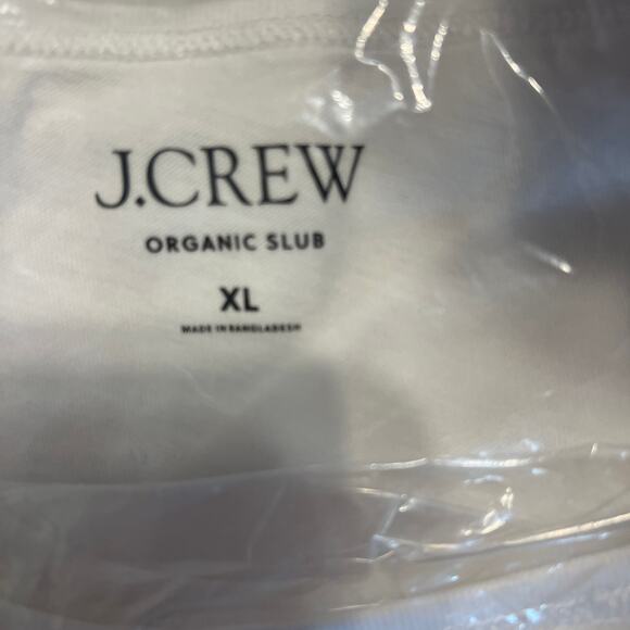 NWT J. Crew White Slim-Fit Organic Slub Cotton Crewneck T-Shirt - Picture 3 of 9